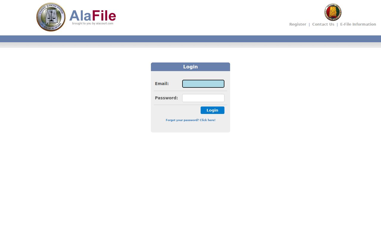 Marshall County docket search distinction shown by AlaFile login