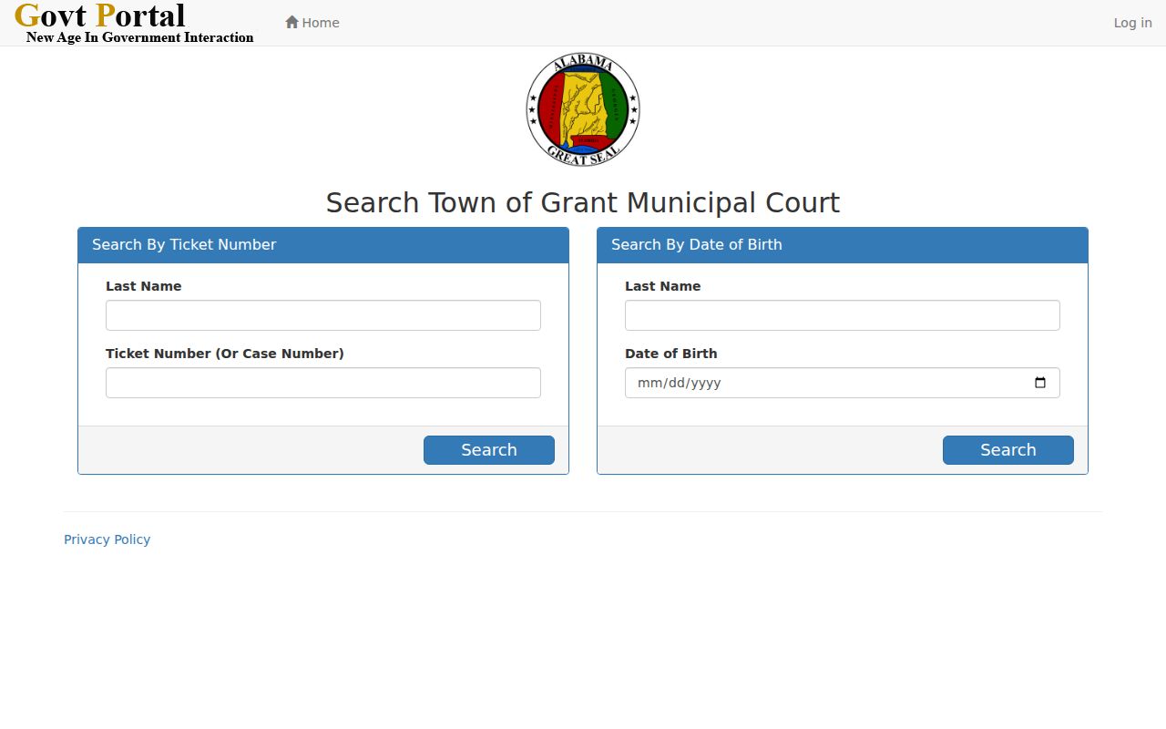Grant court records ticket and case search